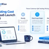 QA testing cost for a SaaS launch in 2026, showing hourly, fixed-scope, and monthly retainer pricing models with a software testing workspace. QA testing cost for a SaaS launch in 2026, showing hourly, fixed-scope, and monthly retainer pricing models with a software testing workspace.